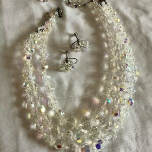 Crystal Necklace & Earrings